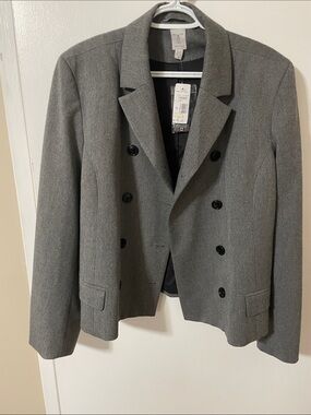 Nwt’s Tristan Grey Double-Breasted Women's Blazer Size 16